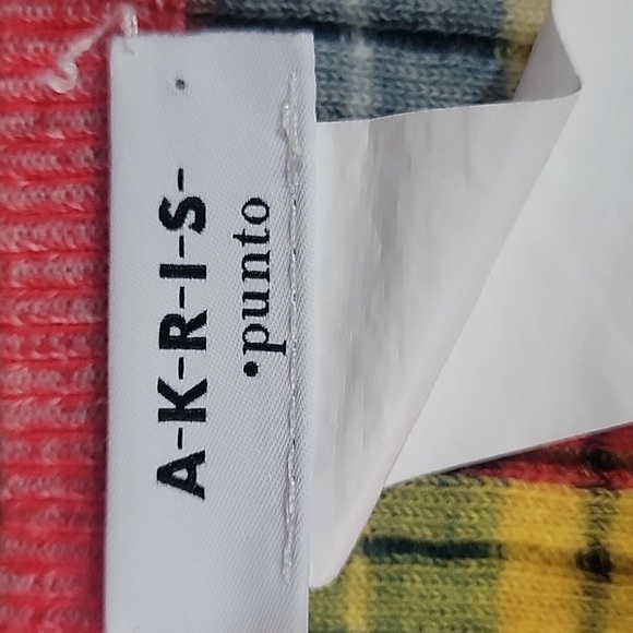 Akris Plaid Multicolor Short-sleeve Women's Top - Picture 3 of 5